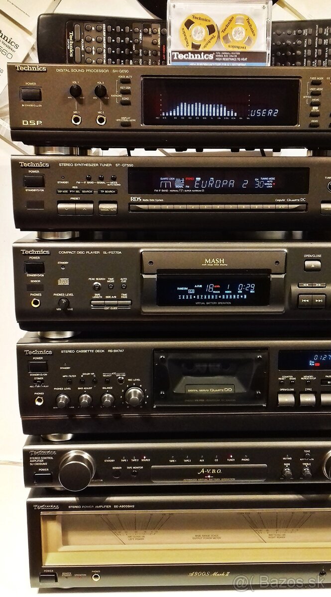 Zostava TECHNICS equalizer,tuner,CD,tape deck,predz,zos= X04 - 6