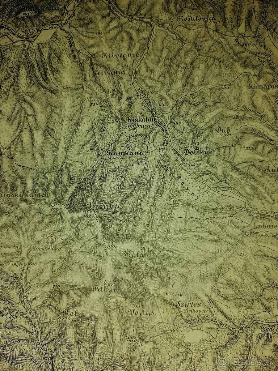 Stará mapa Humenné a okolie-1904. - 6