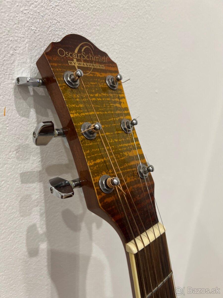 Predám akusticko-elektrickú gitaru Oscar Schmidt OG2CEFYS - 6