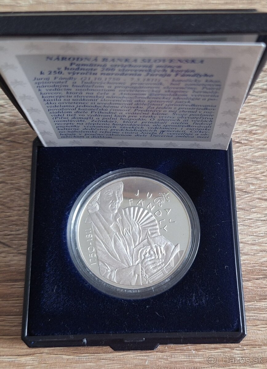 7 kusov 200 Sk proof mince - 6