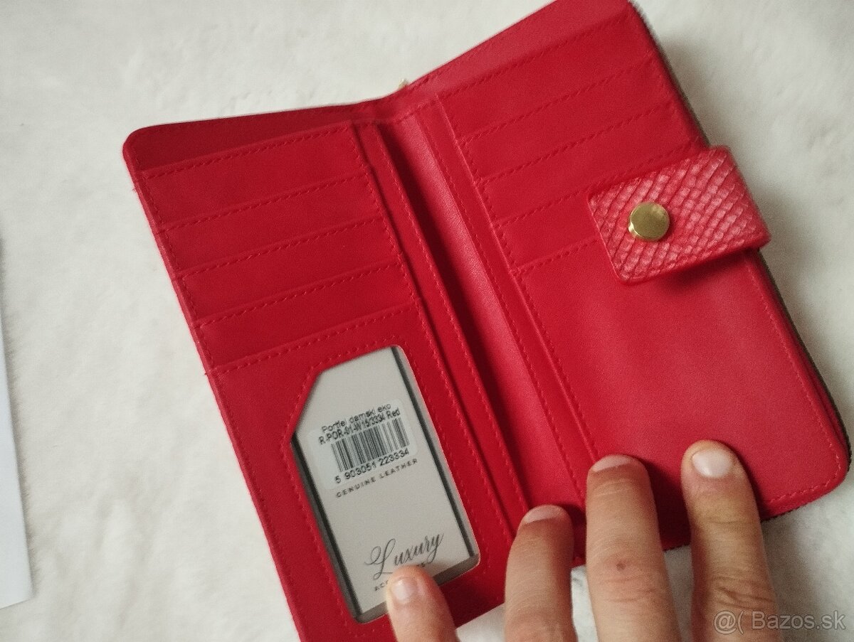 Dámska červená peňaženka... - 6