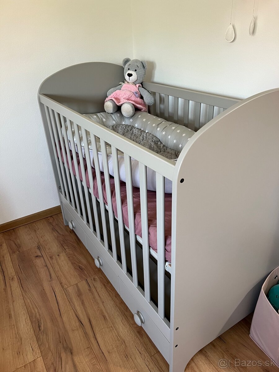 Ikea detská postielka GONATT s matracom rastúca a suflikmi - 6