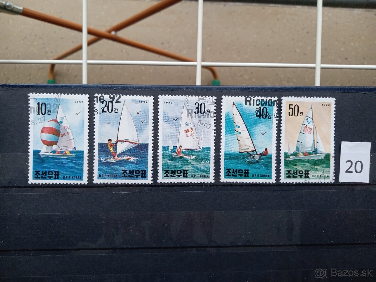 Poštové známky č.442 - VTÁCI, RYBY, MOTÝLE - 6