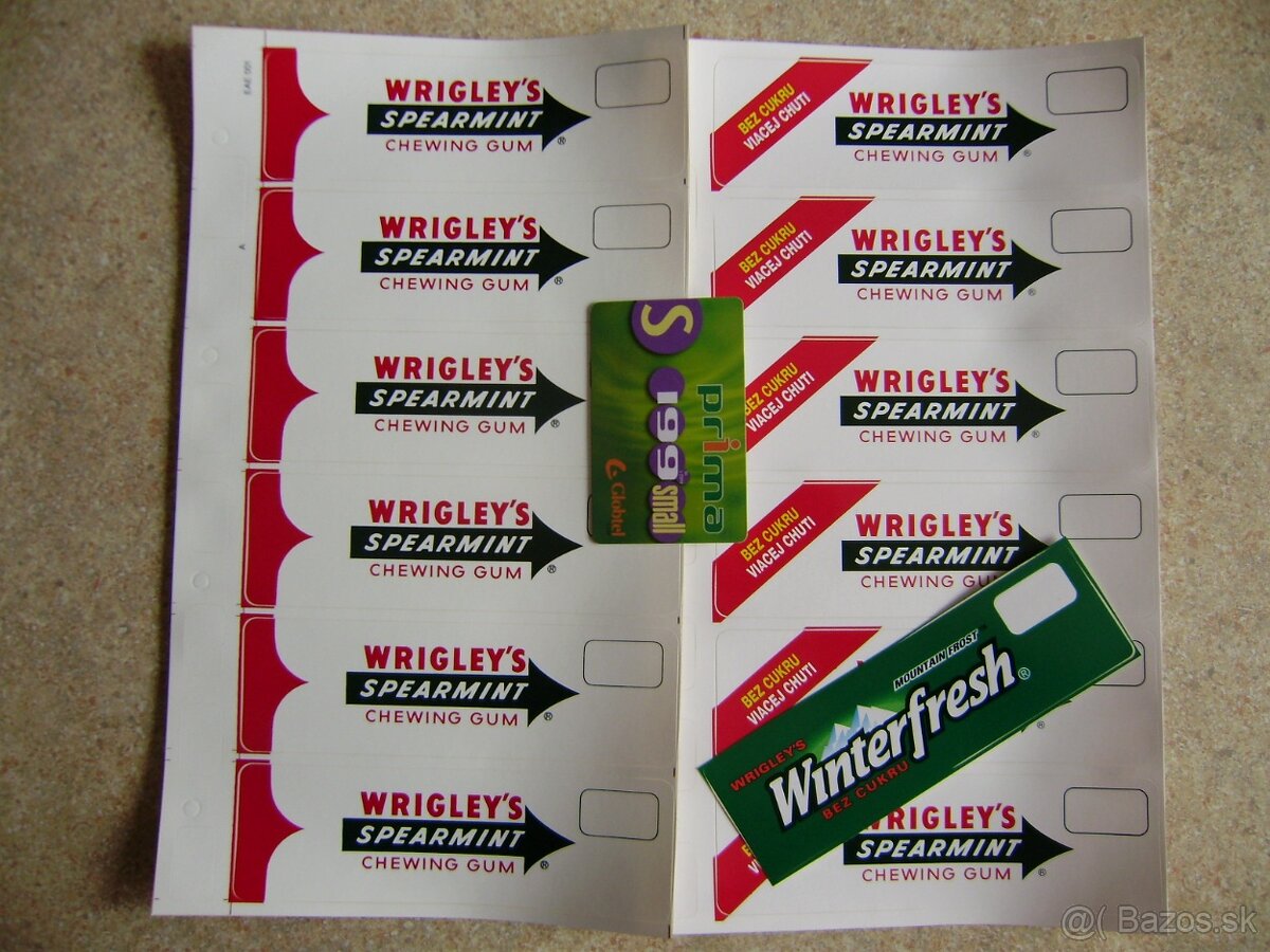 Predám, nálepky, žuvačky Wrigleys Spearmint, Orbit. - 6