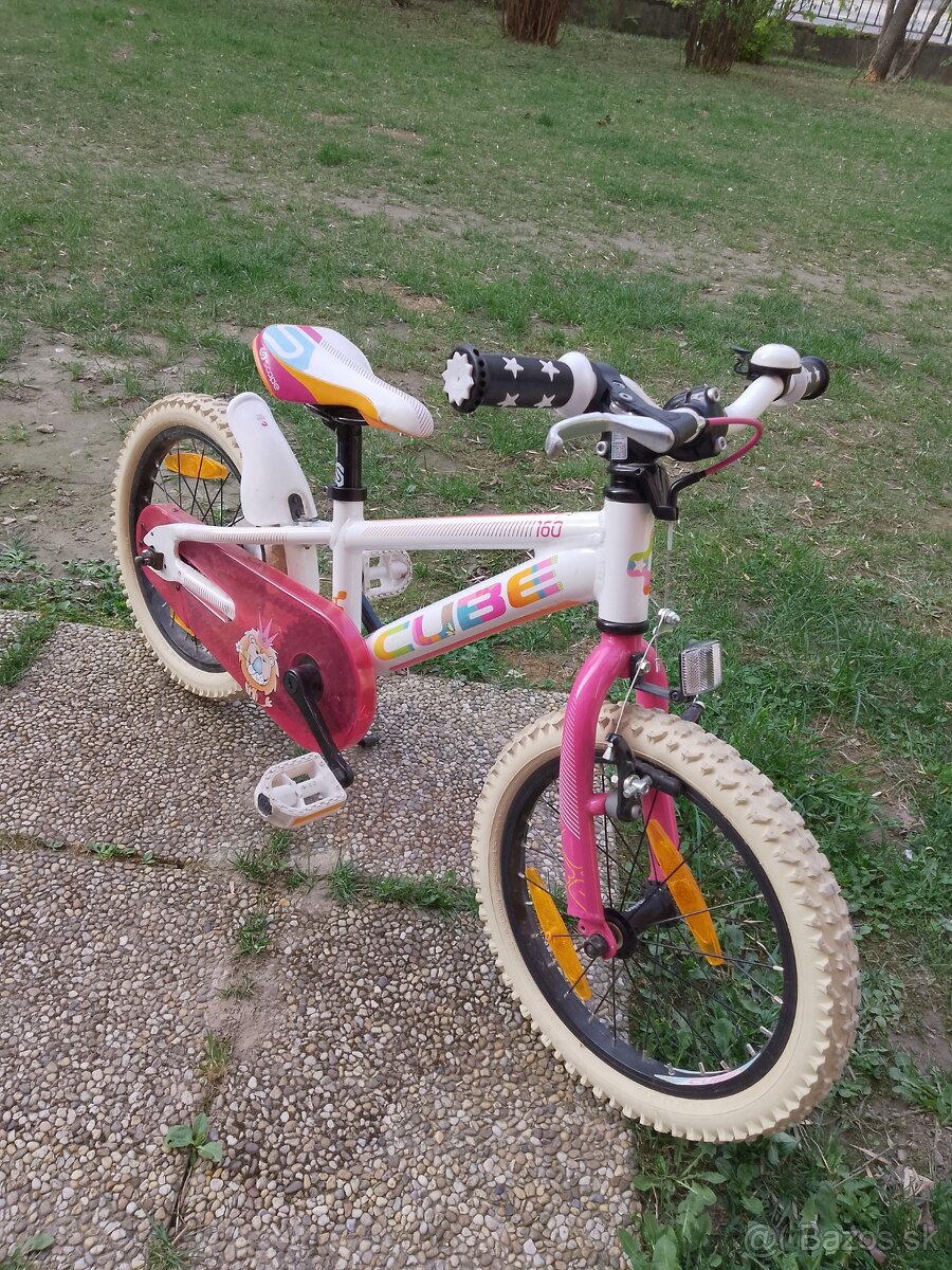 CUBE 160 krasny dievcensky bicyklik - 6