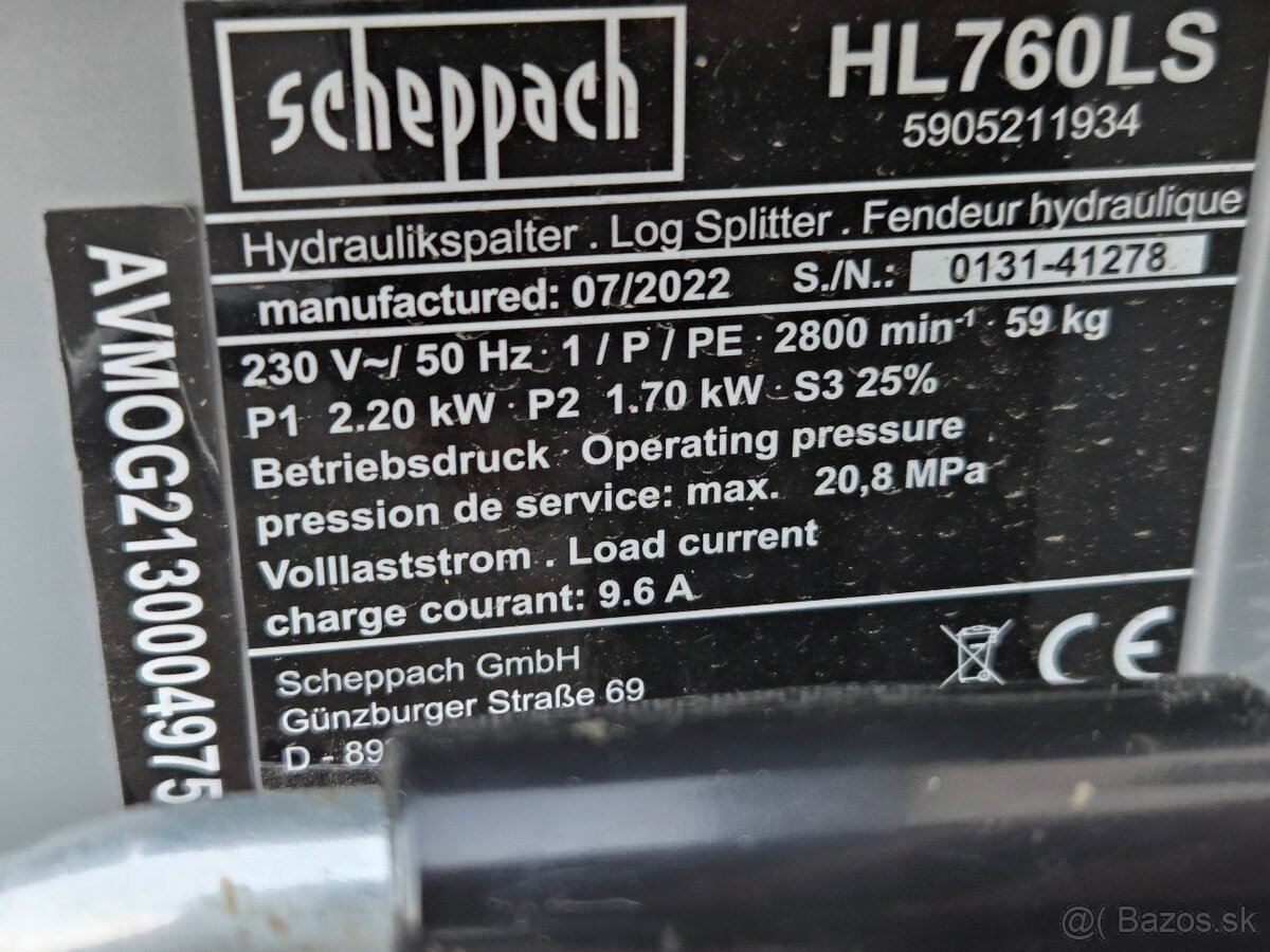 Stiepacka scheppach HL760LS zaruke 1/2027 - 6