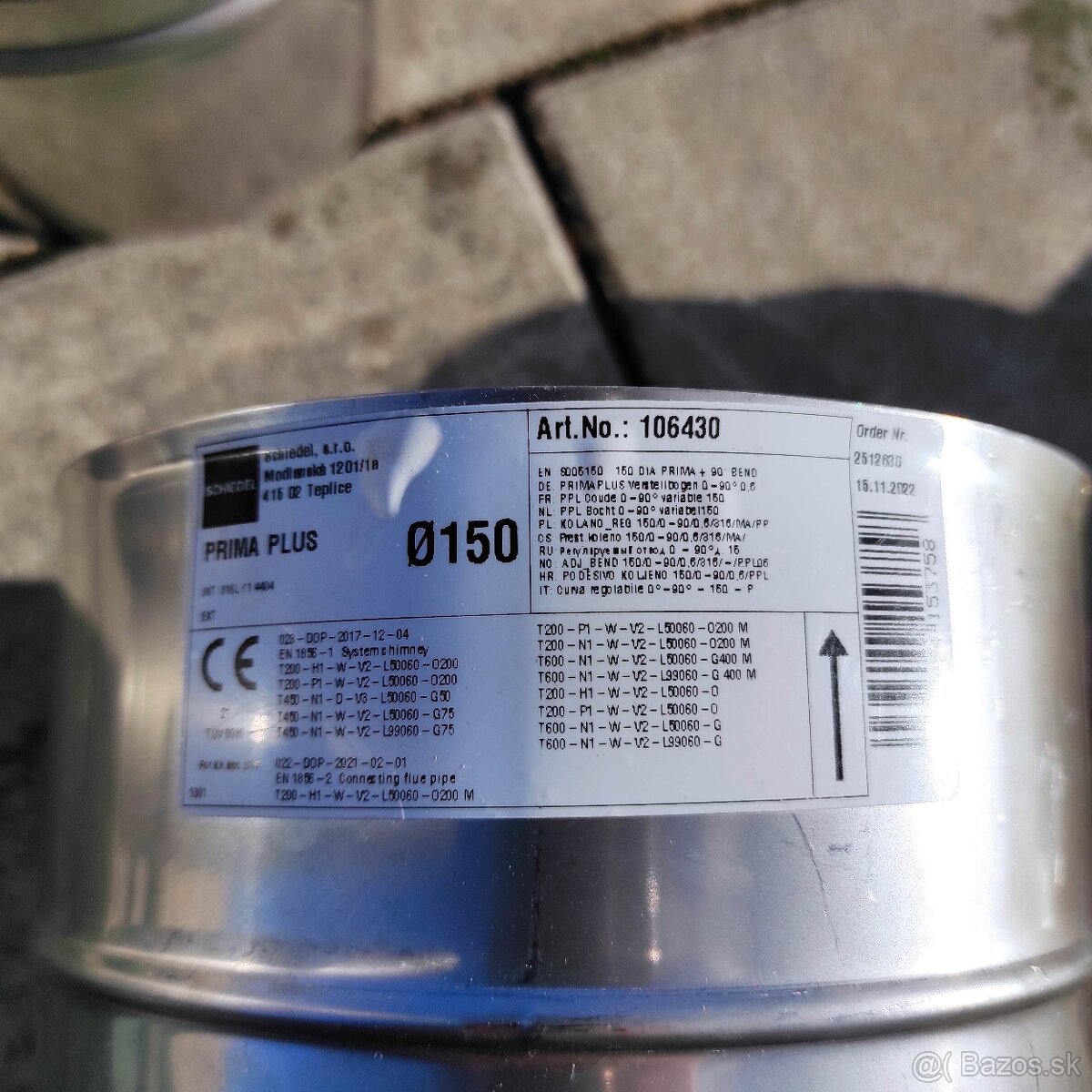 Pripojovacia sada z krbu ku kominu Schiedel Prima plus 150 - 6