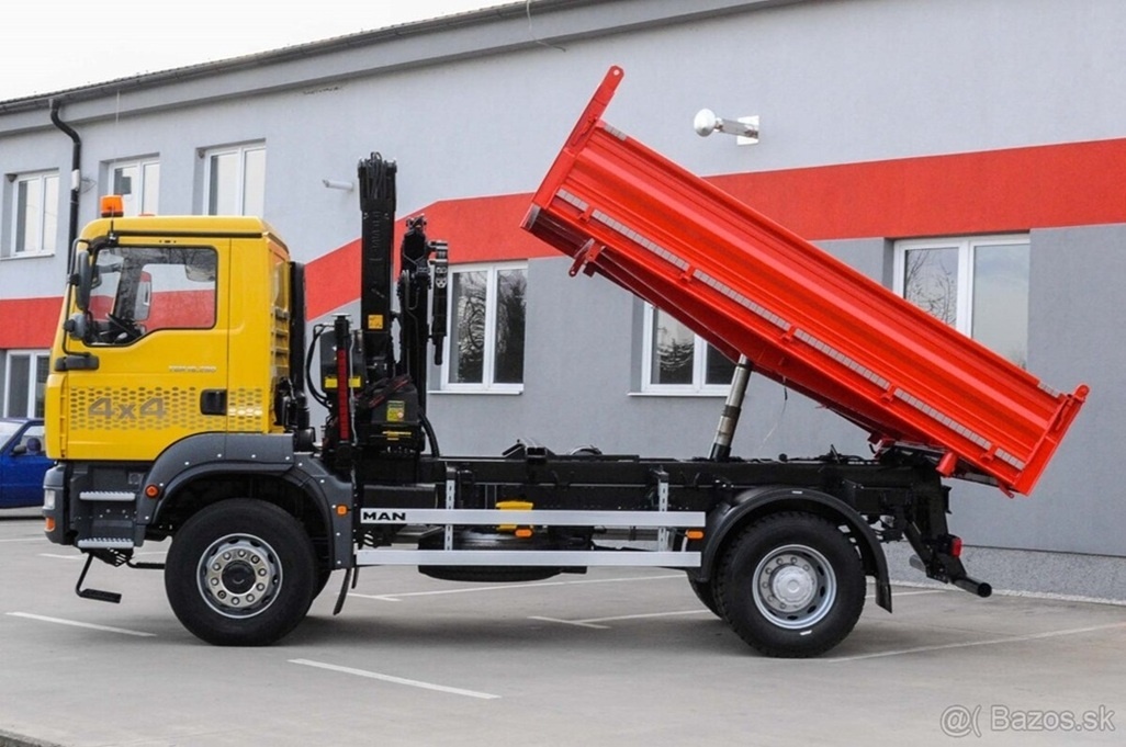 MAN TGA 18.280 4X4 TROJSTRANNÝ SKLÁPAČ + HYDRAULICKÁ RUKA - 6