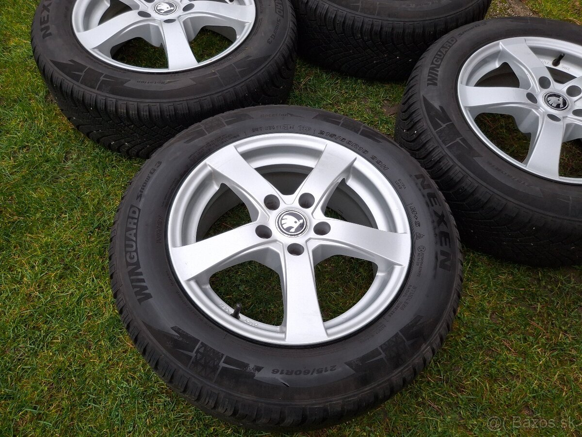 16" ALU 5x112 (škoda a iné) + zimné 215/60 r16 8,5mm TOP - 6