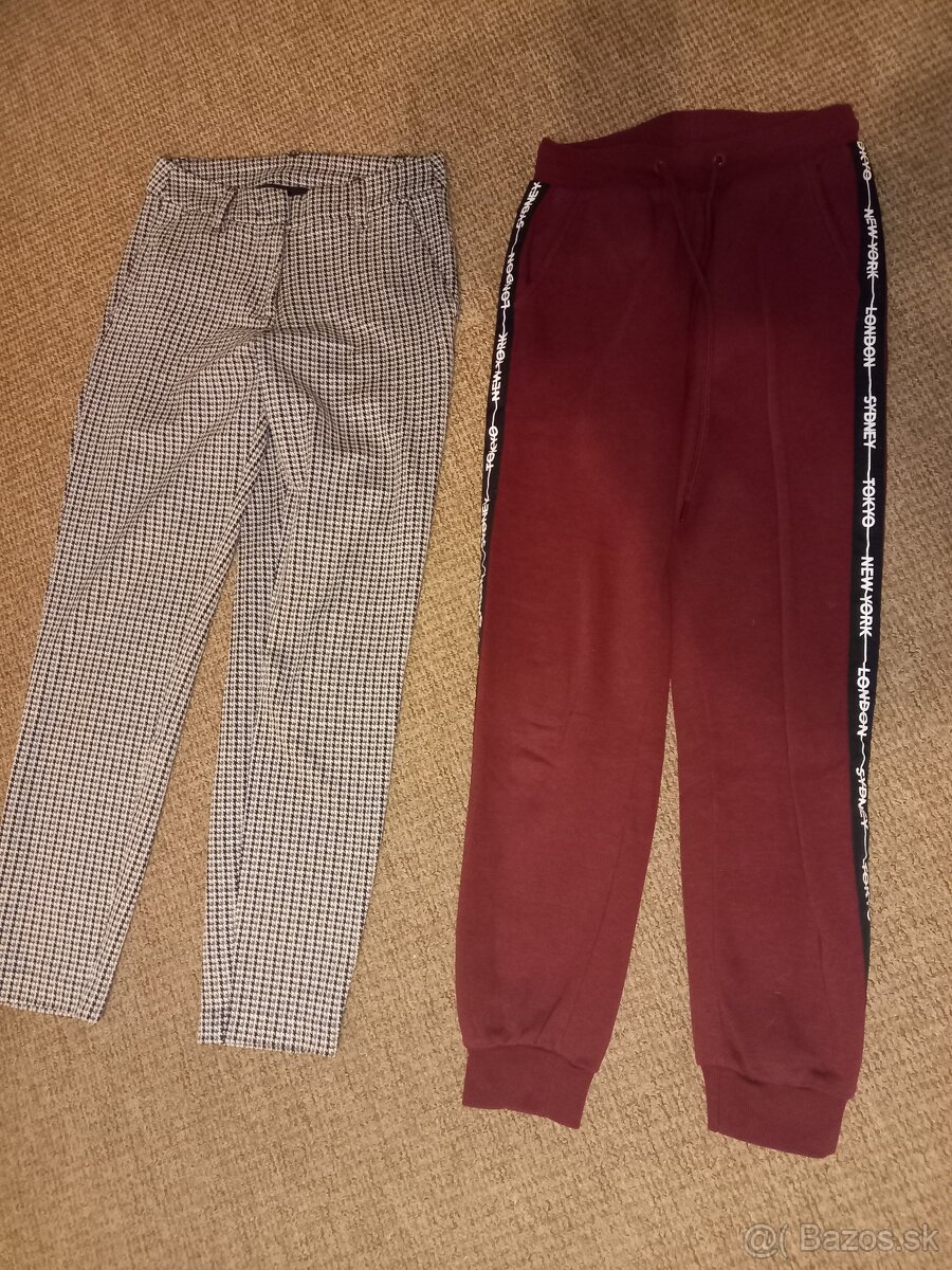 Dievč. rifle, nohavice, elasťáky veľ.XS,S, 164 + bunda - 6