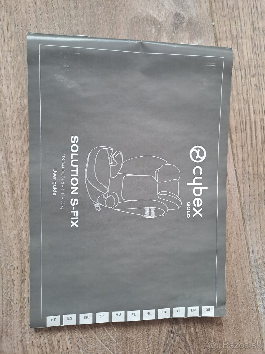 Autosedačka Cybex Solution S-Fix Gold výborný stav - 6