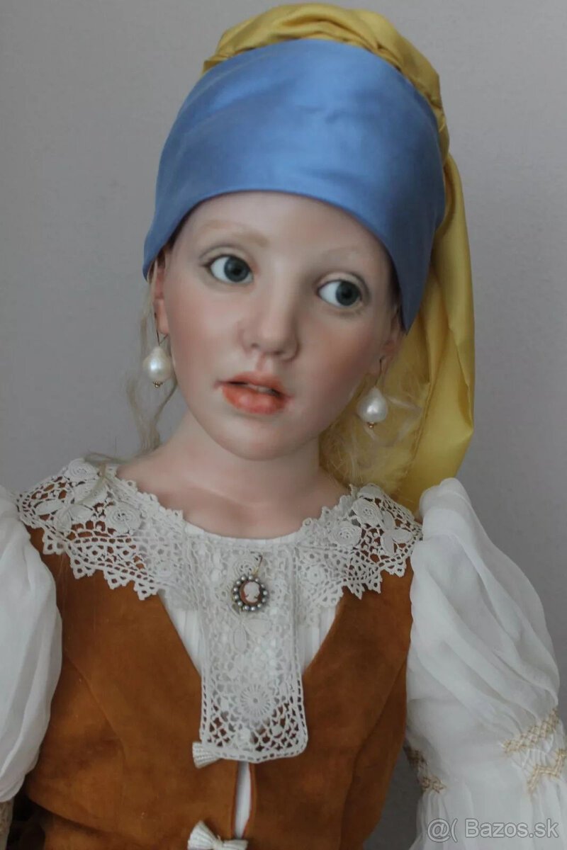 PORCELÁNOVÁ BÁBIKA od HILDEGARD GÜNZEL Dievča s perlovou náu - 6