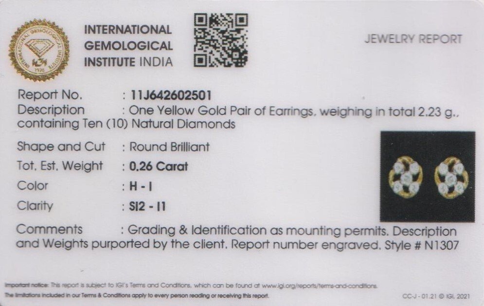 Zlaté náušnice s diamantmi. Darček na krstiny či k narodeniu - 6