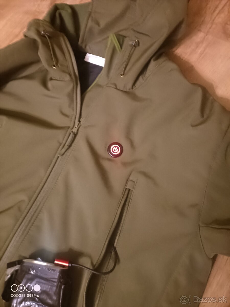 Predám vyhrievanu softshellku olivovej farby vel.L - 6