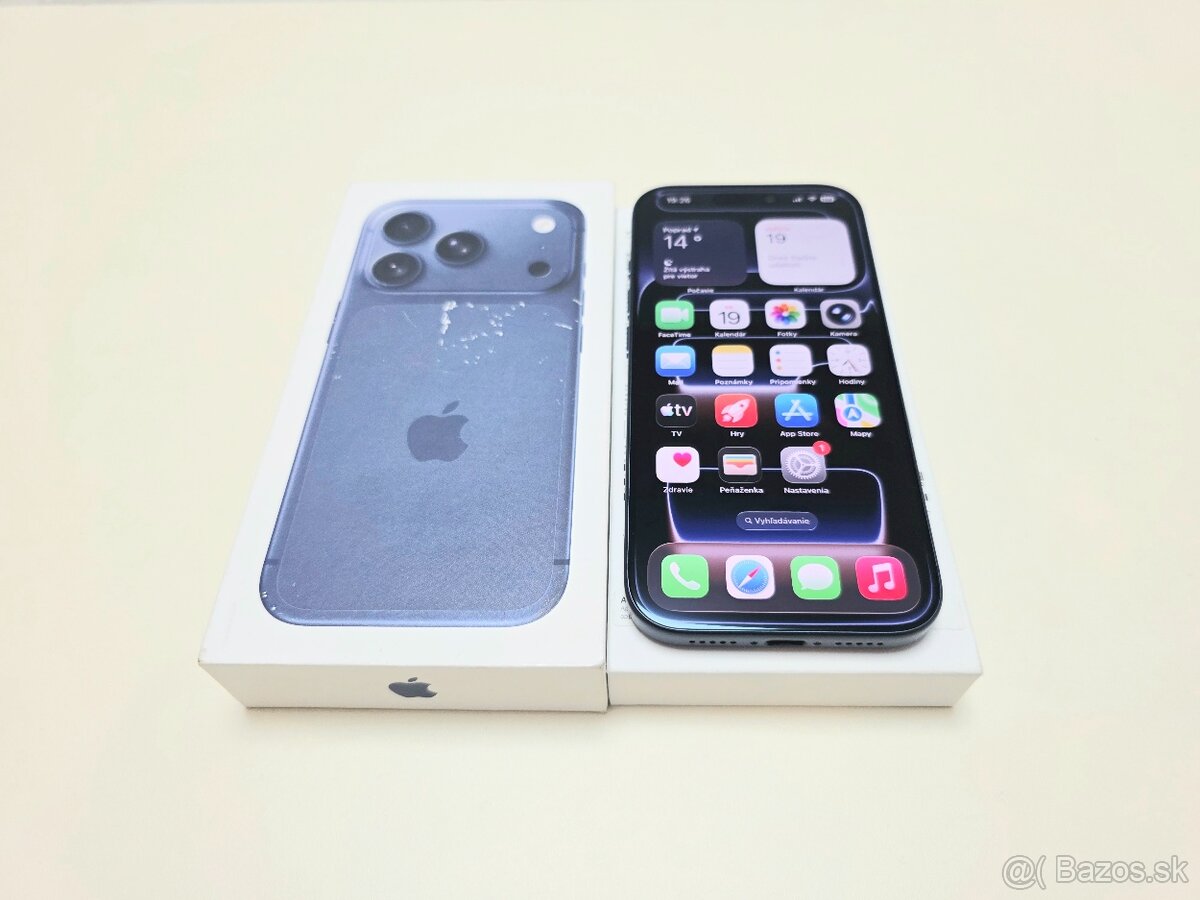 APPLE IPHONE 17 PRO 256GB DEEP BLUE,TOP STAV ,BATERKA 100% - 6