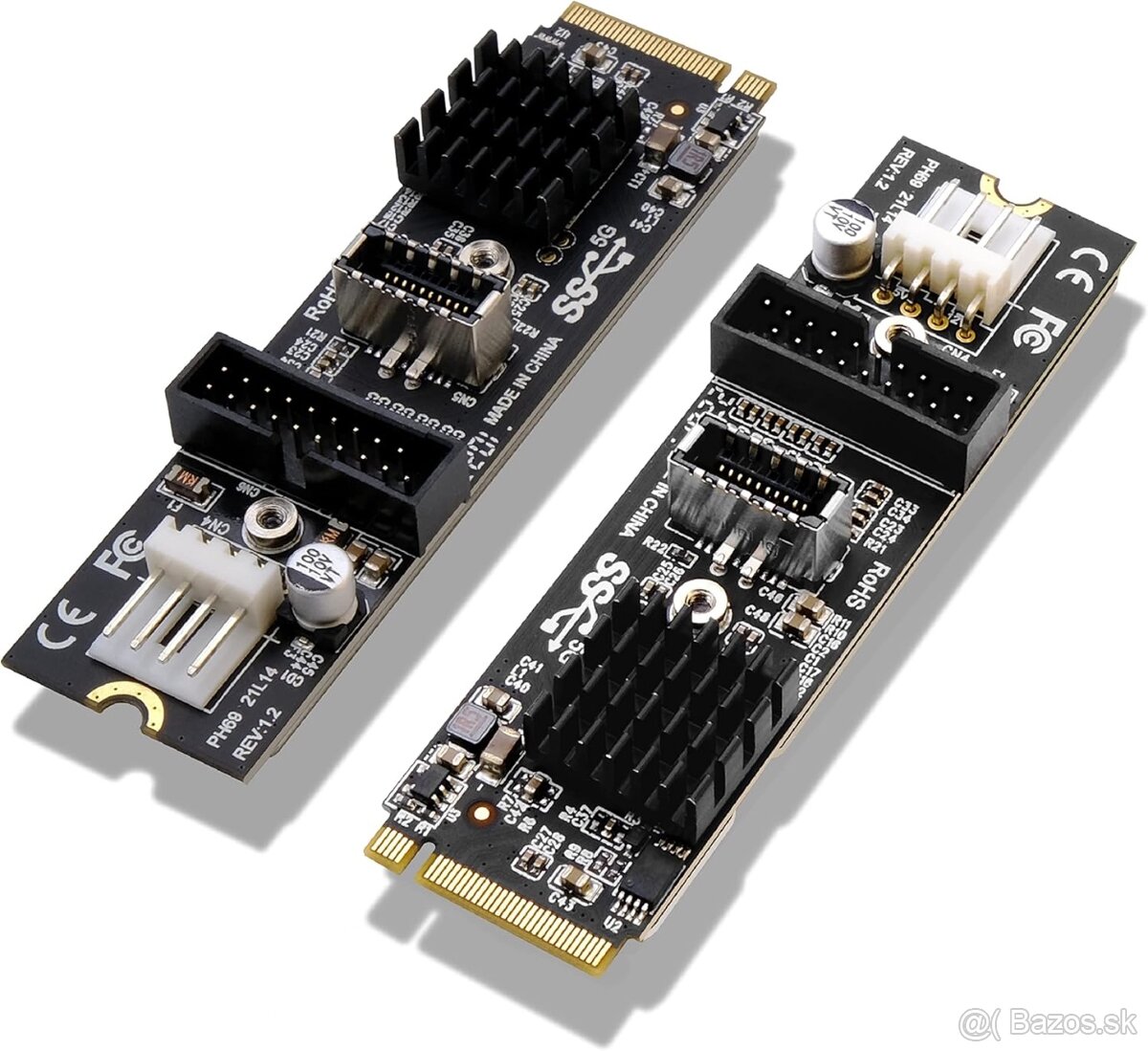 5× M.2 M‑Key to USB‑C / USB‑A interný adaptér - 6