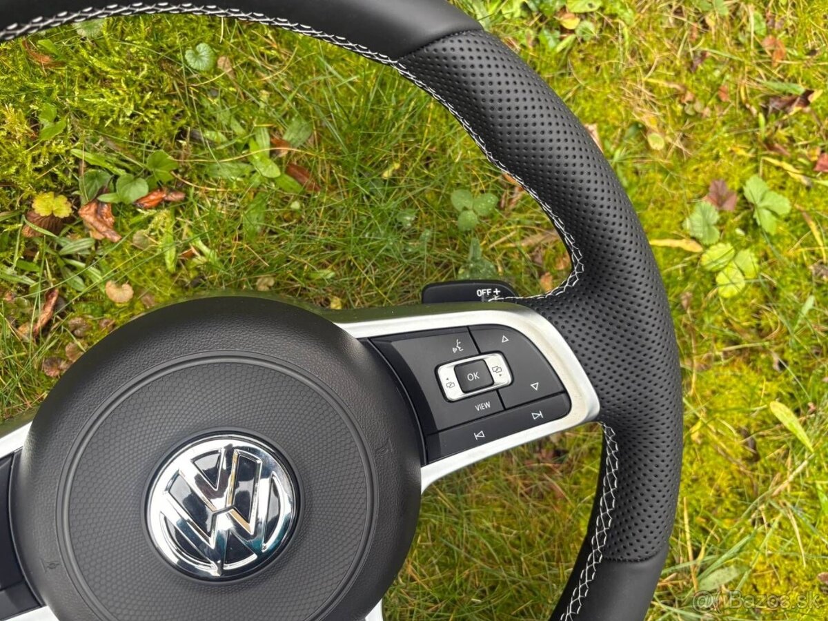 Rline VW VOLANT KOZENY MULTIFUNKCNY biele šitie - 6