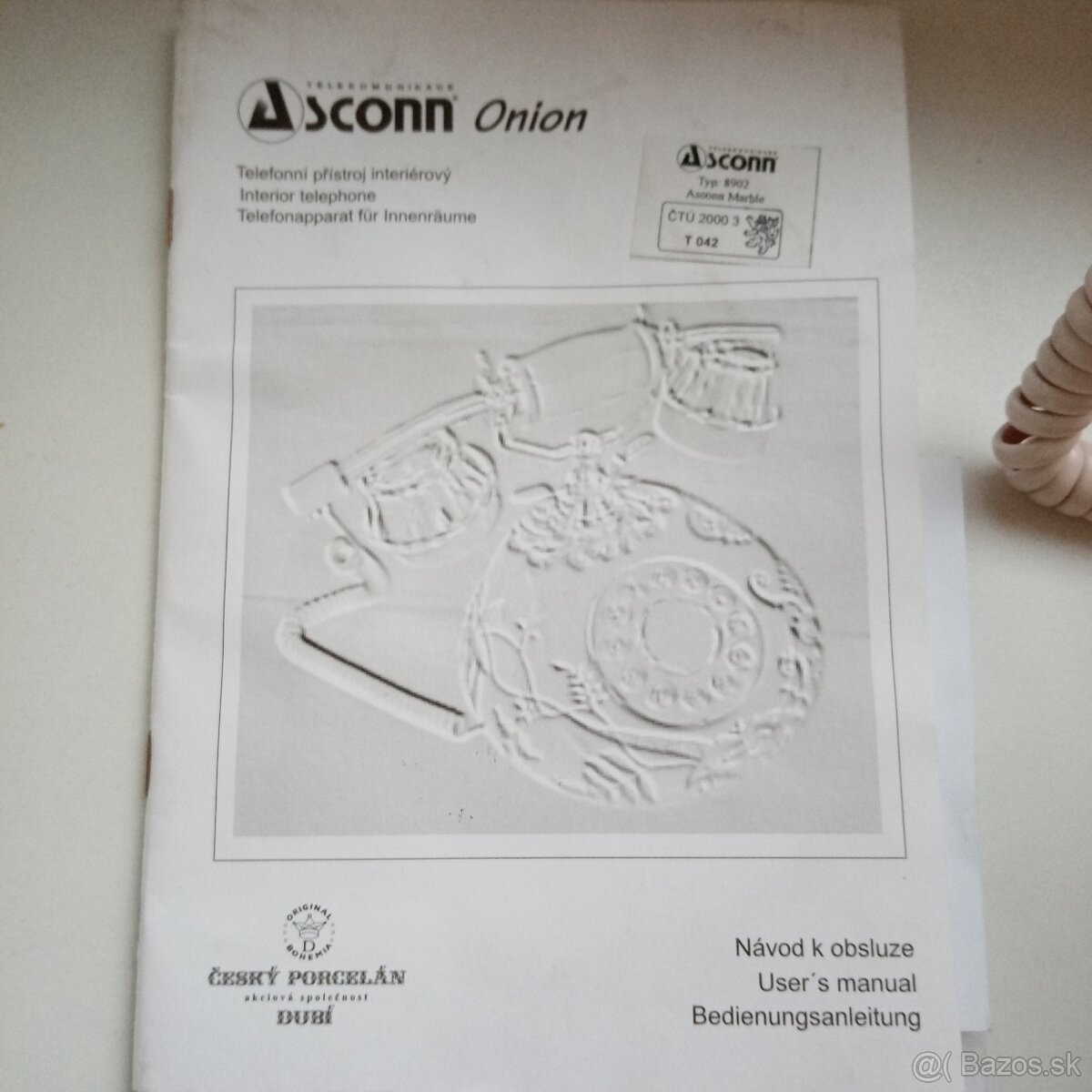 telefón ružový porcelán Chodov Lenka - 6