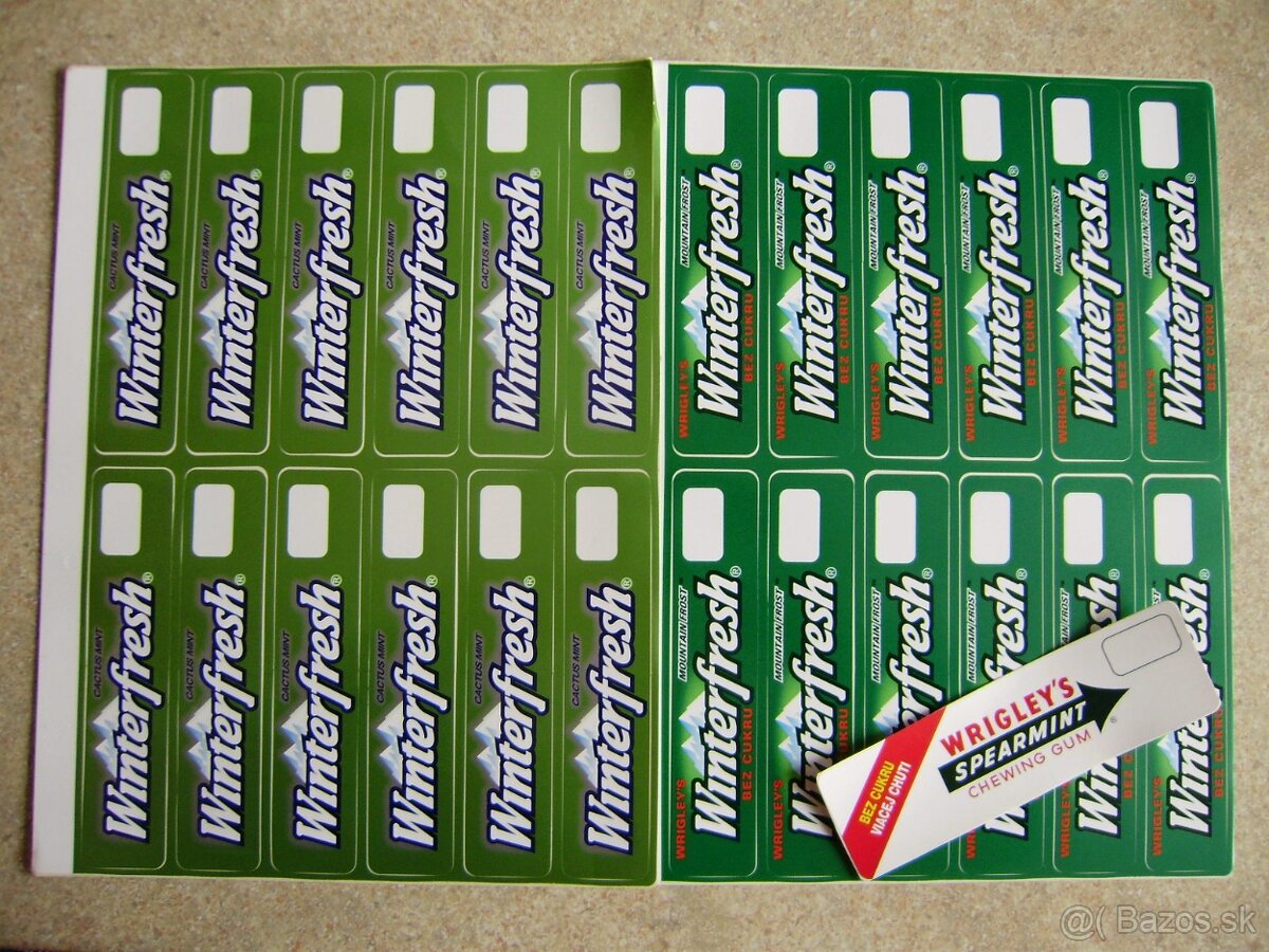 Predám, nálepky, žuvačky Wrigleys Winterfresh. - 6