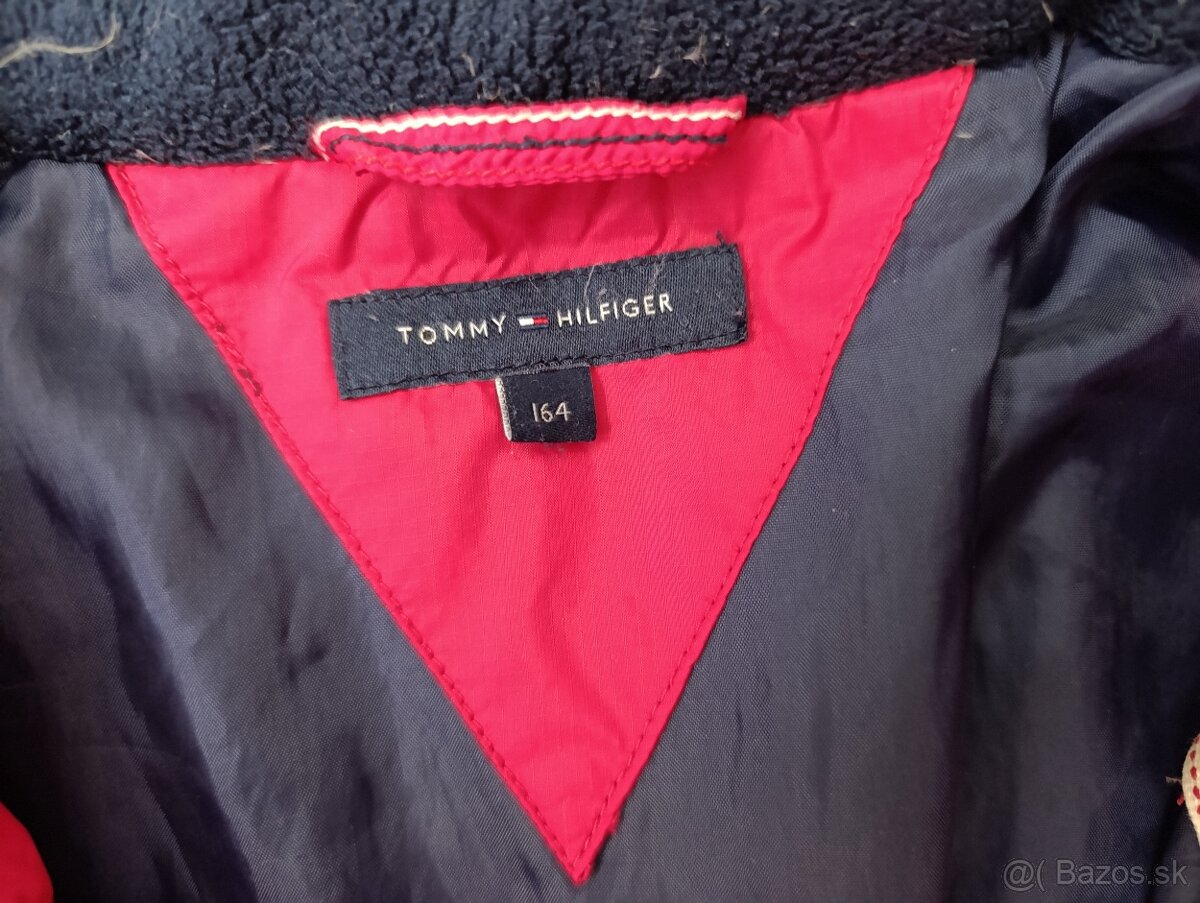 Dievčenská páperová zimná bunda TOMMY HILFIGER- veľ. 164 - 6