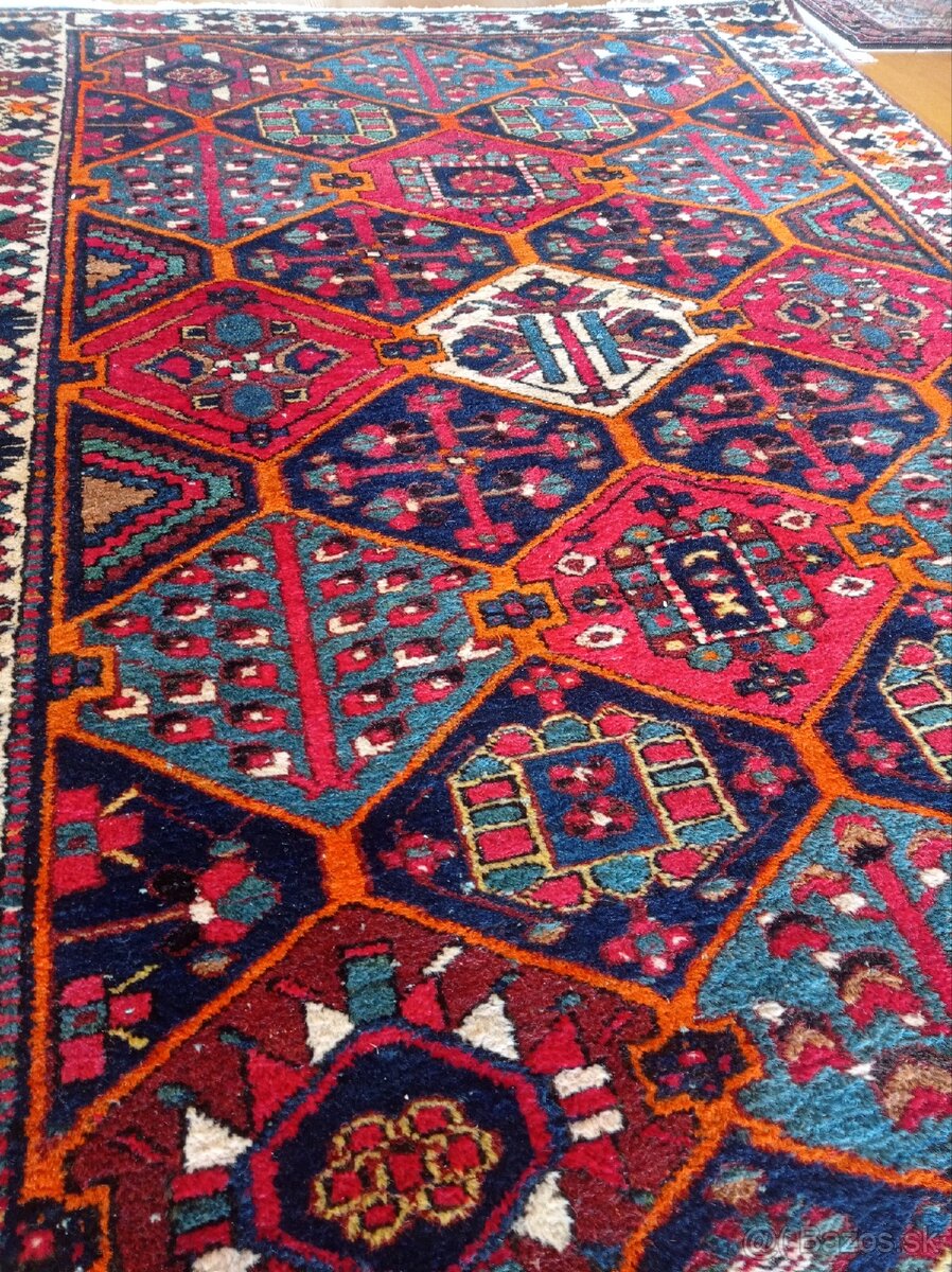 ⭐Starožitný nomádsky Qashqai koberec 215x156 cm⭐ - 6