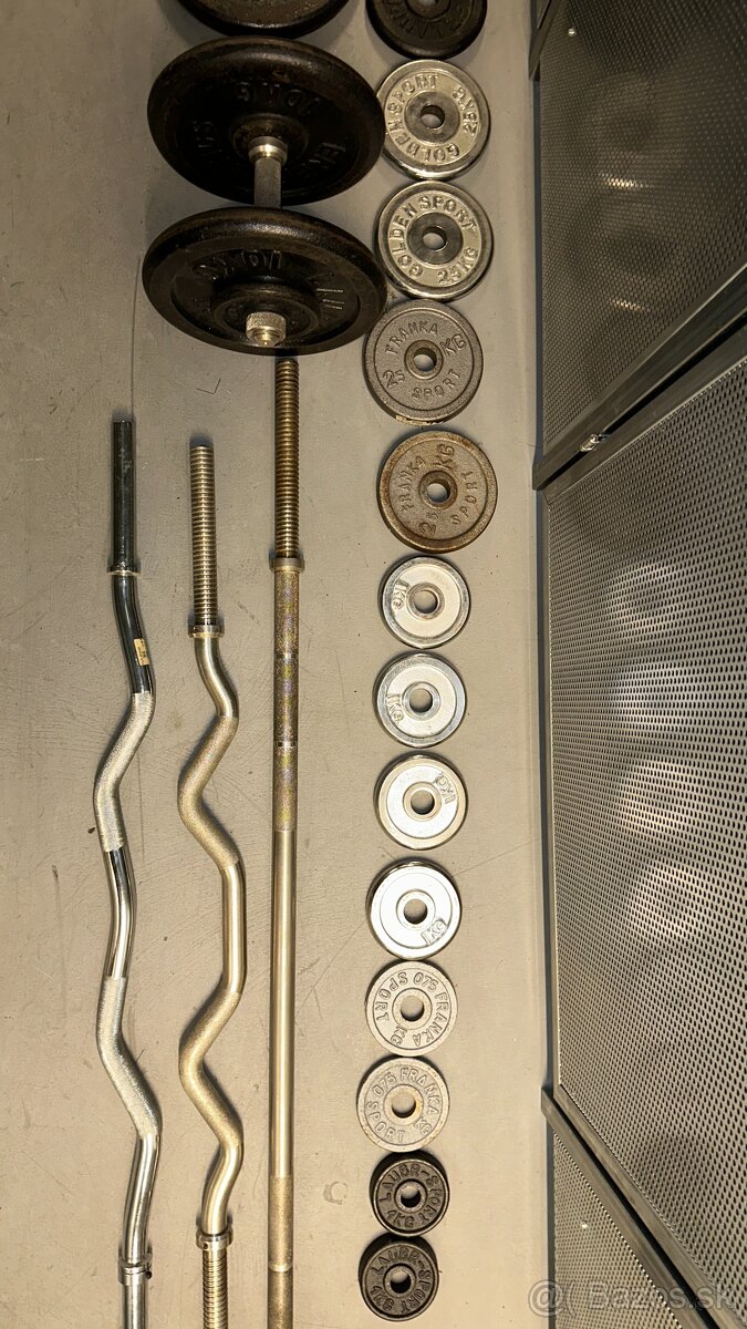 Činky, závažia, tyč na posilňovanie pre domáci gym - 6