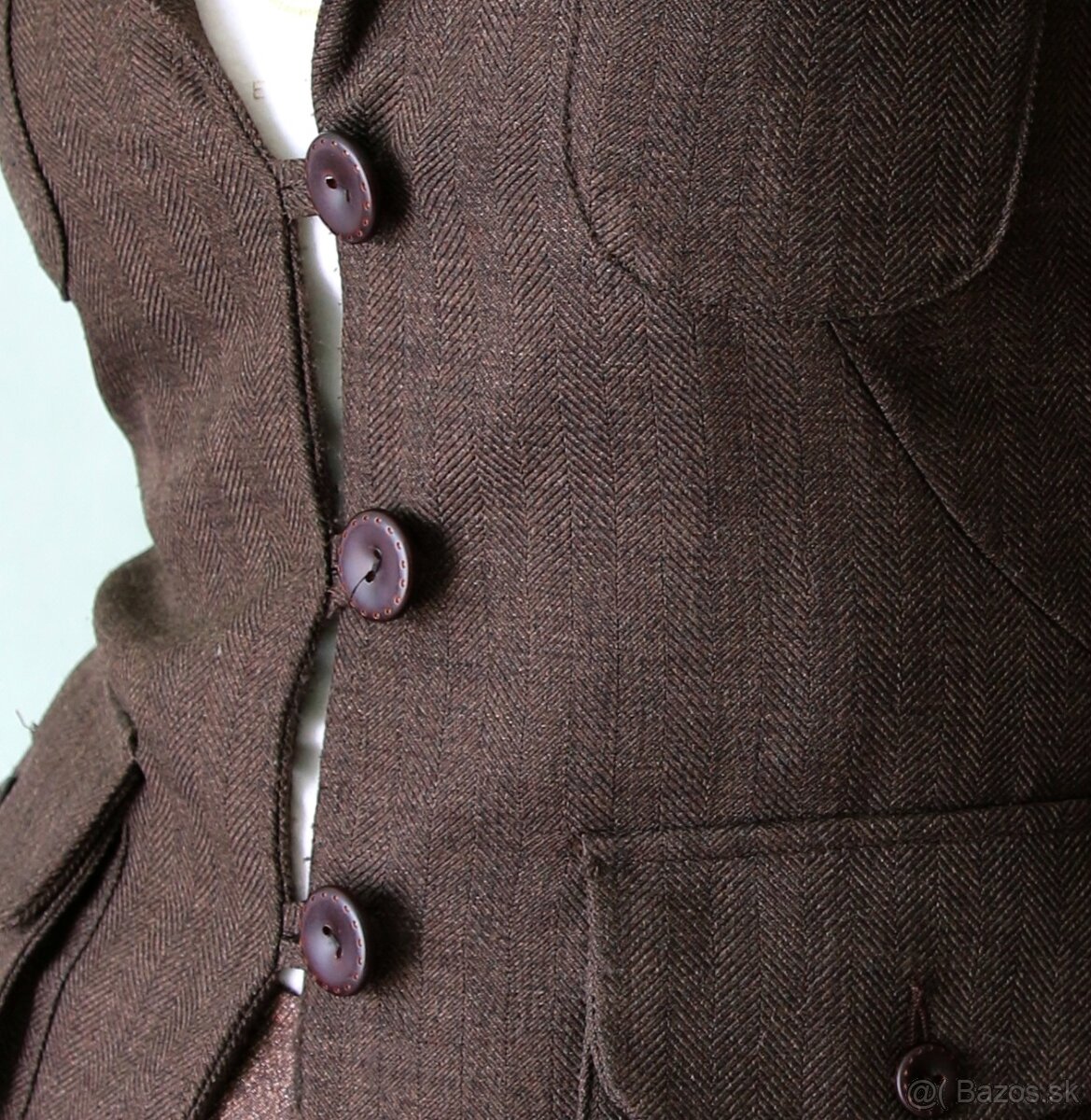 Hnedé sako s nakladanými vreckami Orsay veľ.32 - 6