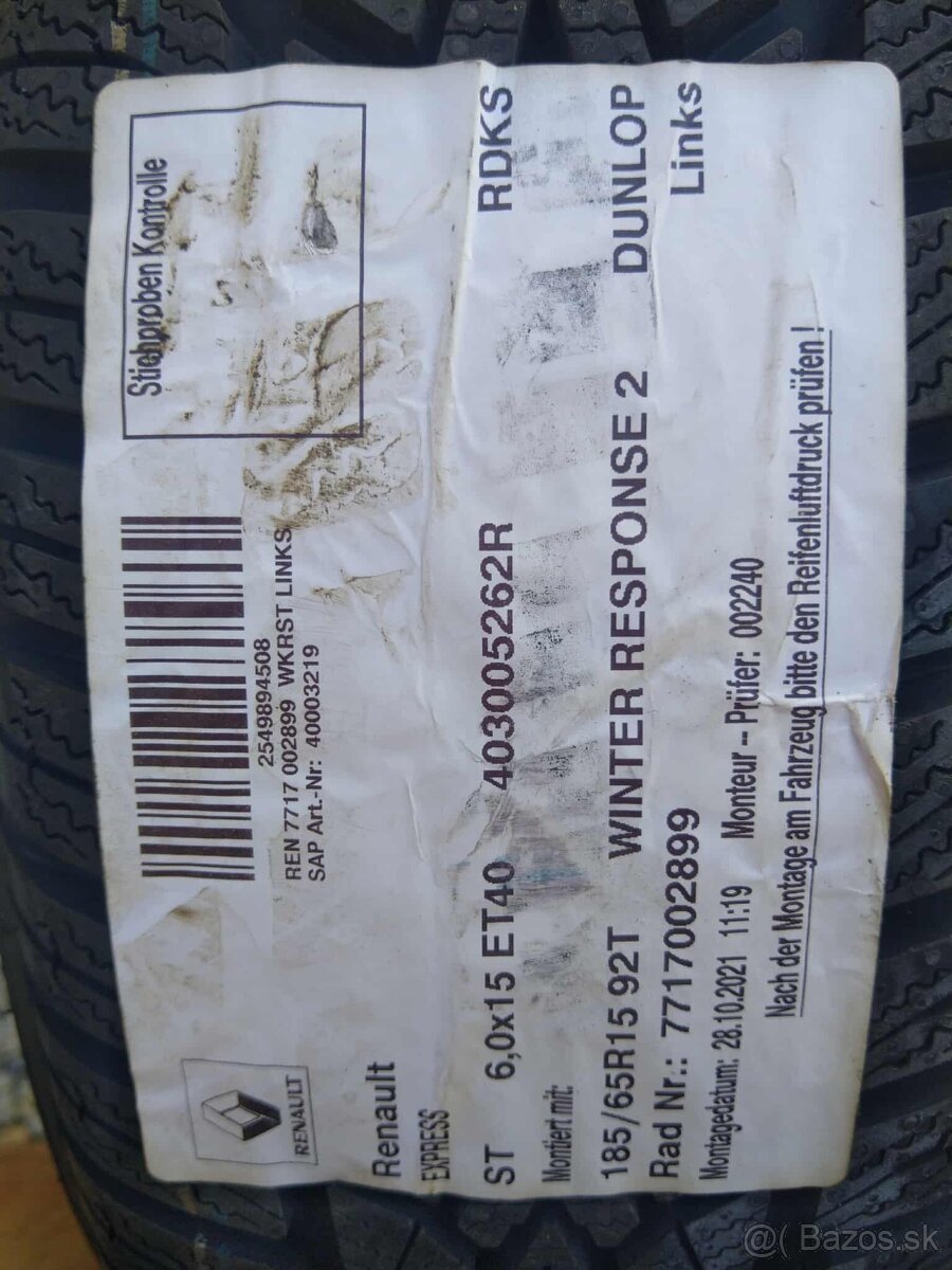 Zimná sada R 15 RENAULT EXPRES,RENAULT ZOE. - 6
