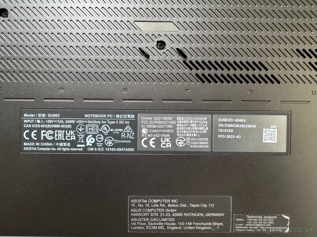 Herny notebook ROG Zephyrus G16, RTX 4060, 32GB Ram - 6