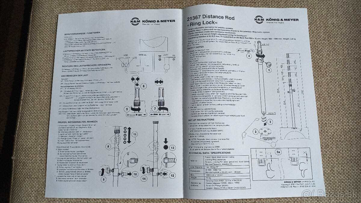 Predám dištančné tyče K&M, statívy, stojany - 6