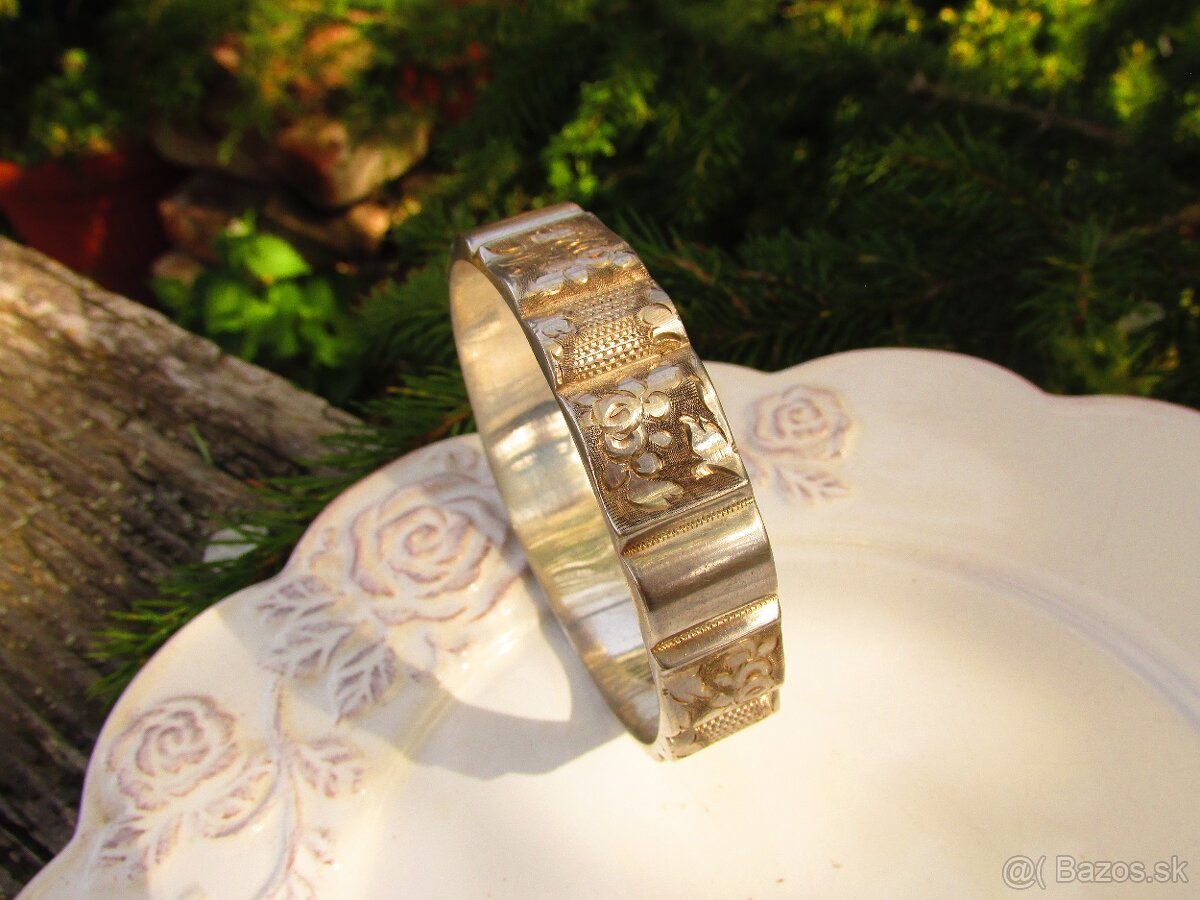 Starý strieborný náramok, Ag 900 - 6