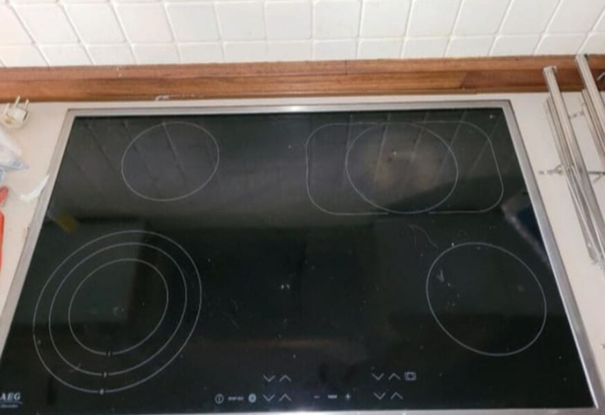 Rustikální dubová linka do U se spotřebiči,6236 - 6