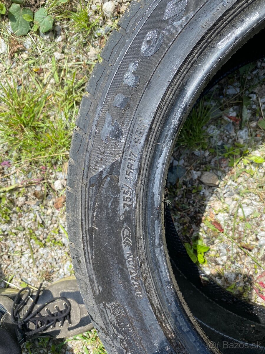 Predám 2ks letných pneumatik Firestone 255/45 R17 98W - 6