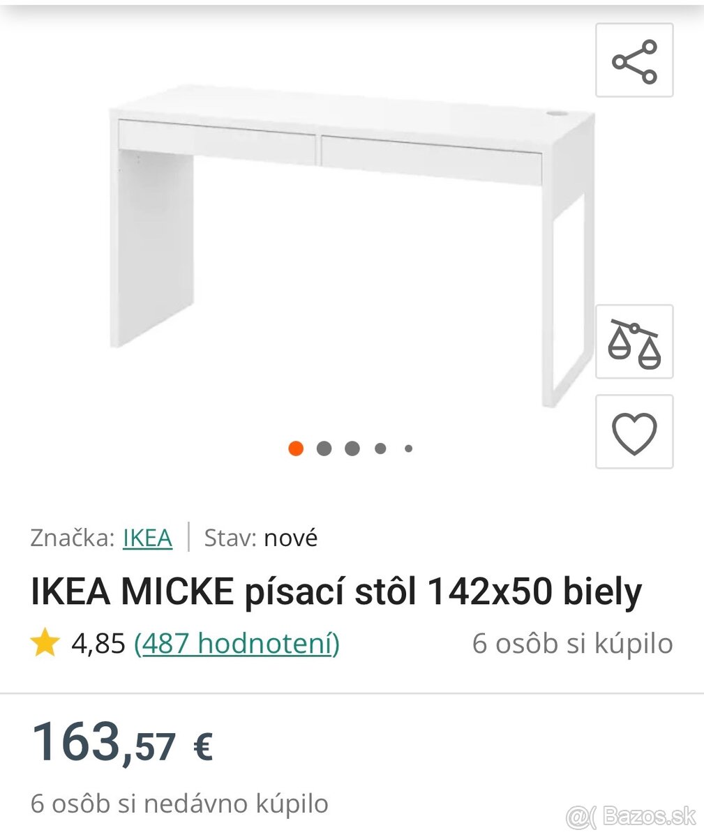 IKEA MICKE písací stôl - 6