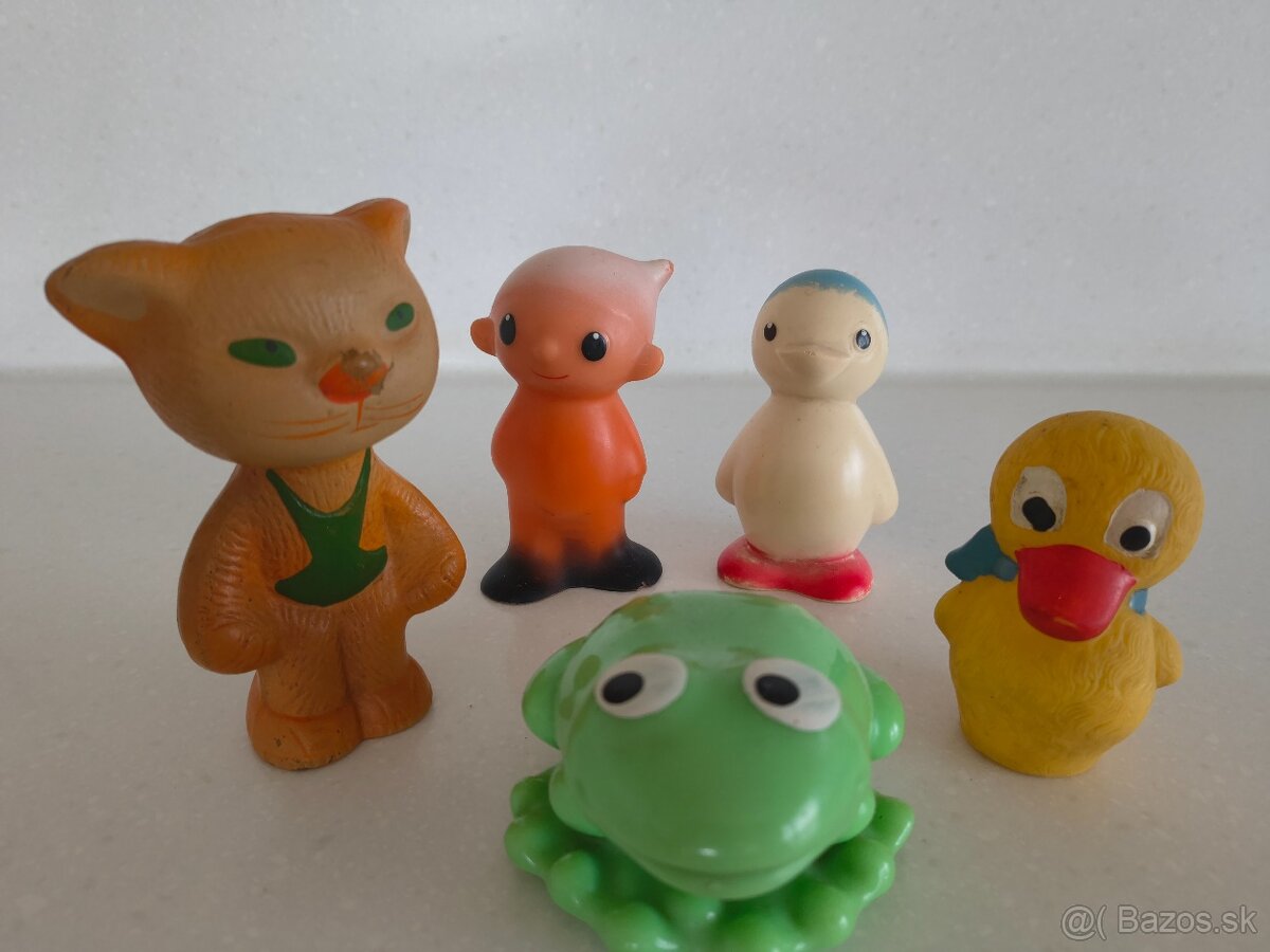 Staré gumené pískacie hračky - 6