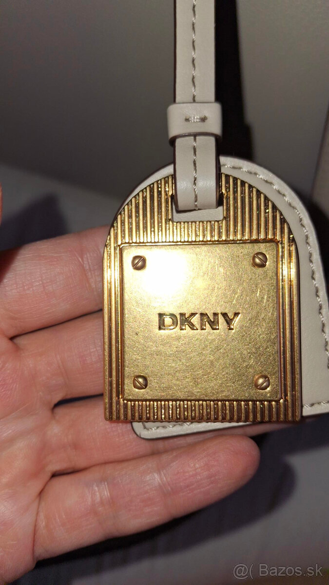 béžová kožená kabelka DKNY - nová - 6