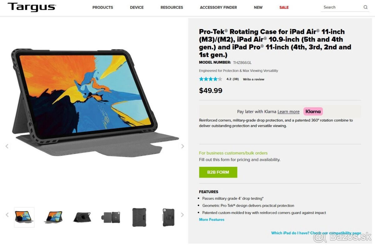 iPad Air/Pro - Targus Pro-Tek® 360° otáčací obal - 6