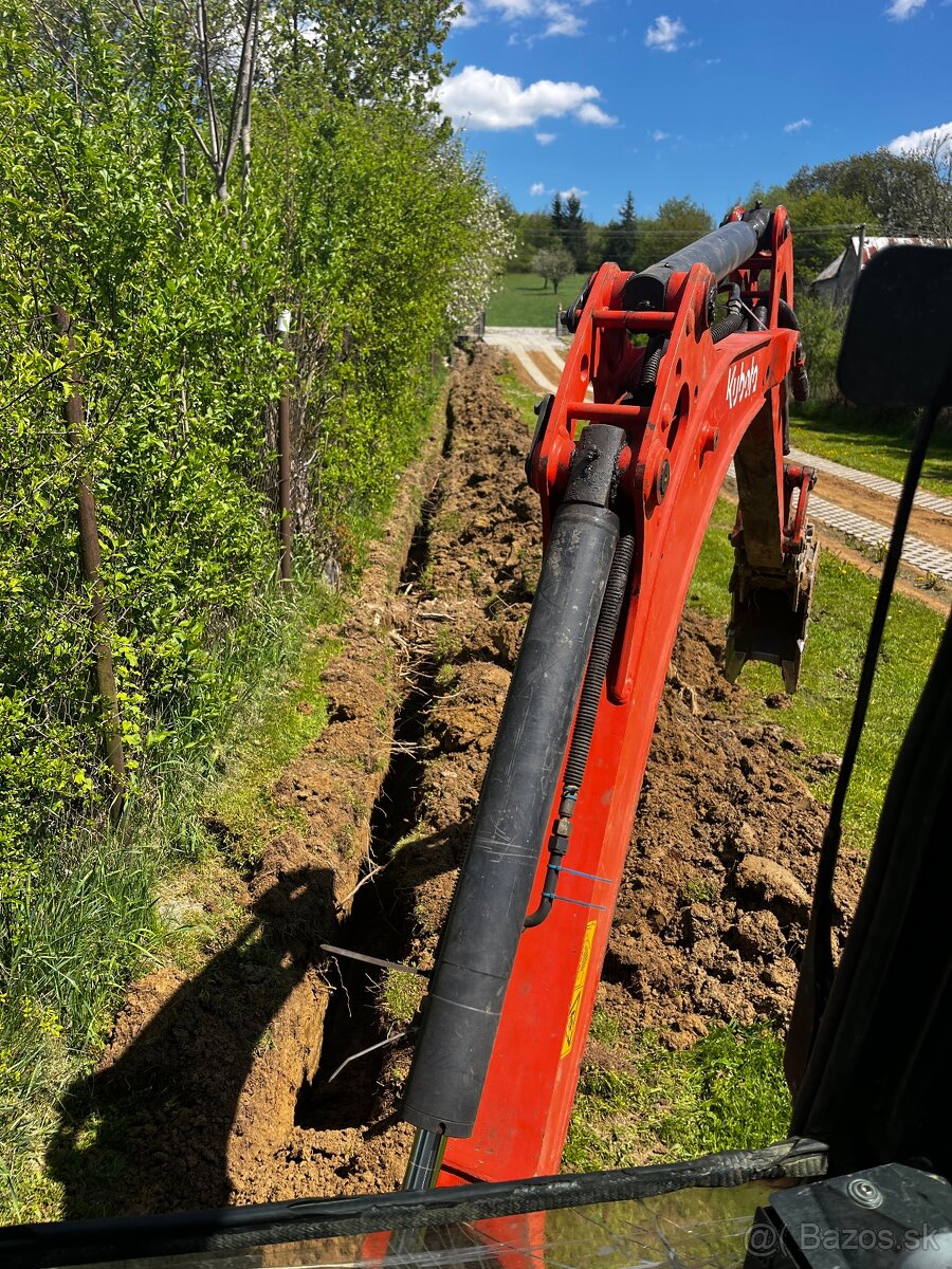 Zemné a výkopové práce, Minibager, nákladná doprava bager - 6