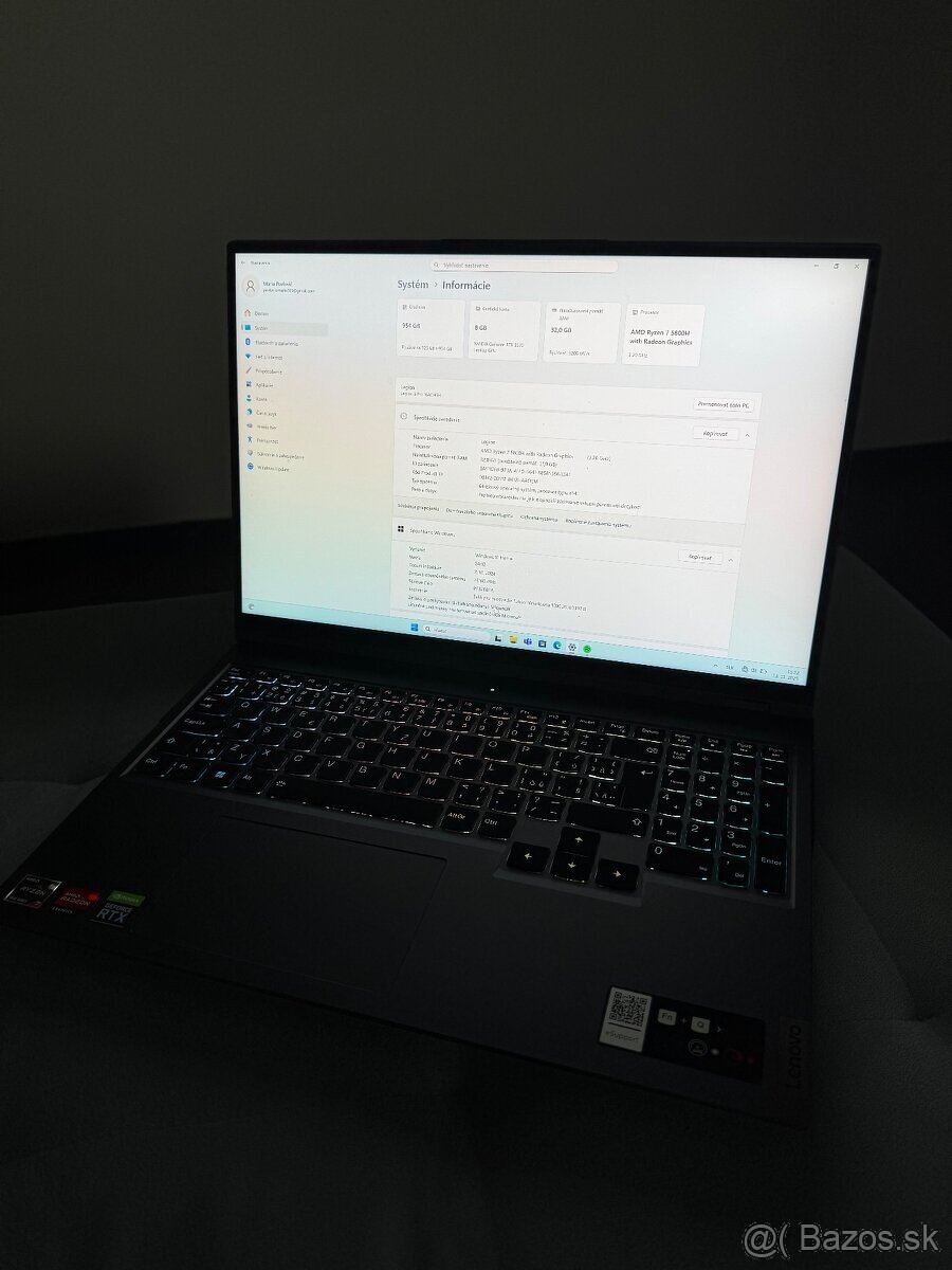 💻 Lenovo Legion 5 Pro 16ACH6H – výkonný herný notebook - 6