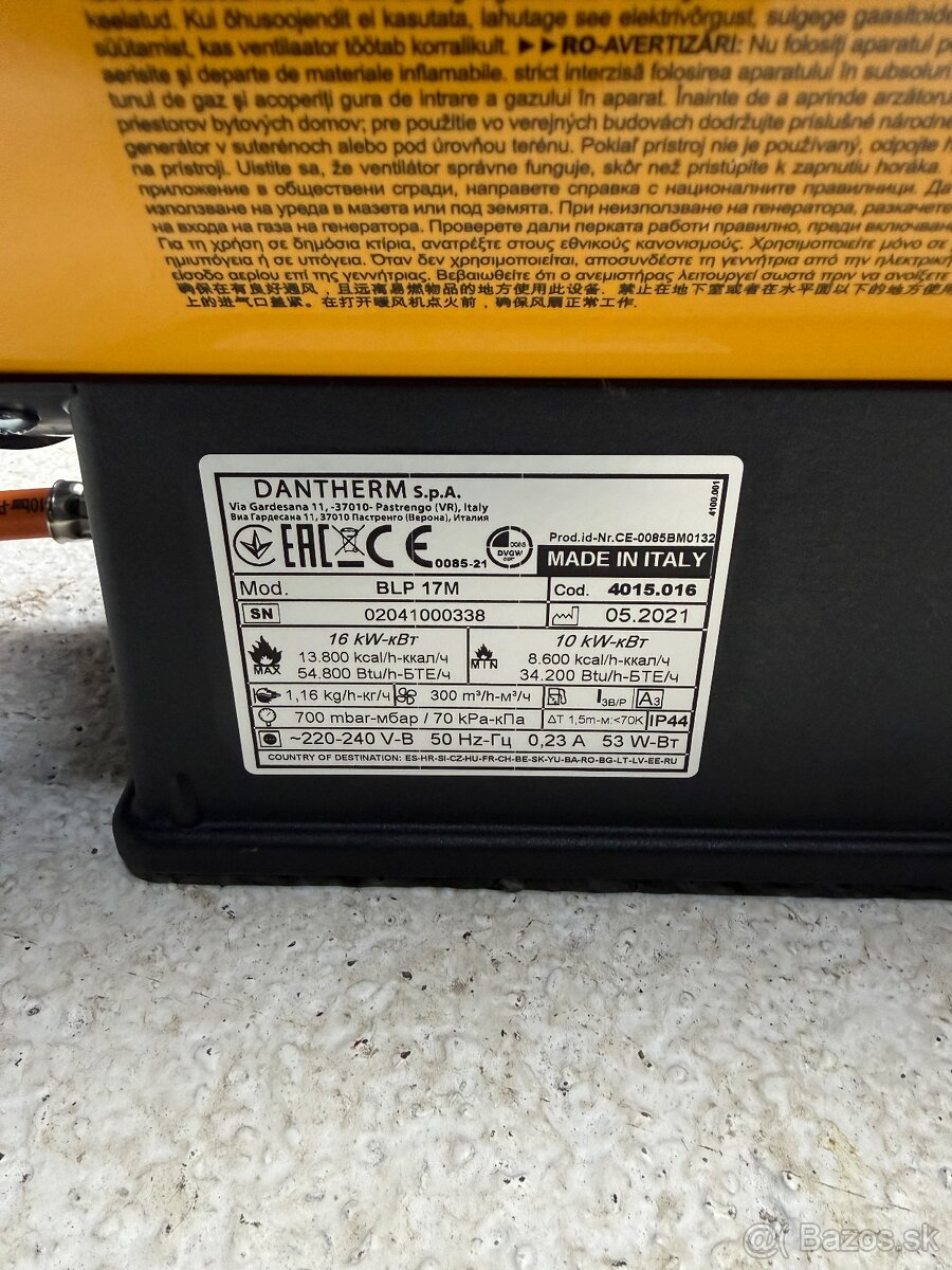 Plynový ohrievač Master - 6