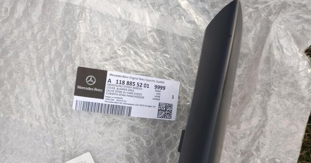 Mercedes CLA W118 C118 A118 - lista spojler naraznik kryt - 6