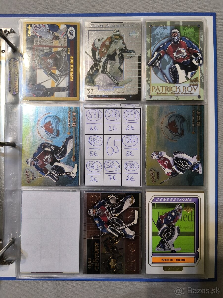 Hokejové kartičky - Patrick Roy 3 - 6