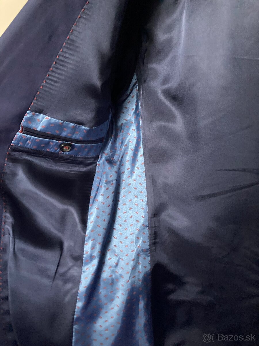 Nový pánsky slim oblek č.44+ košeľa zadarmo - 6
