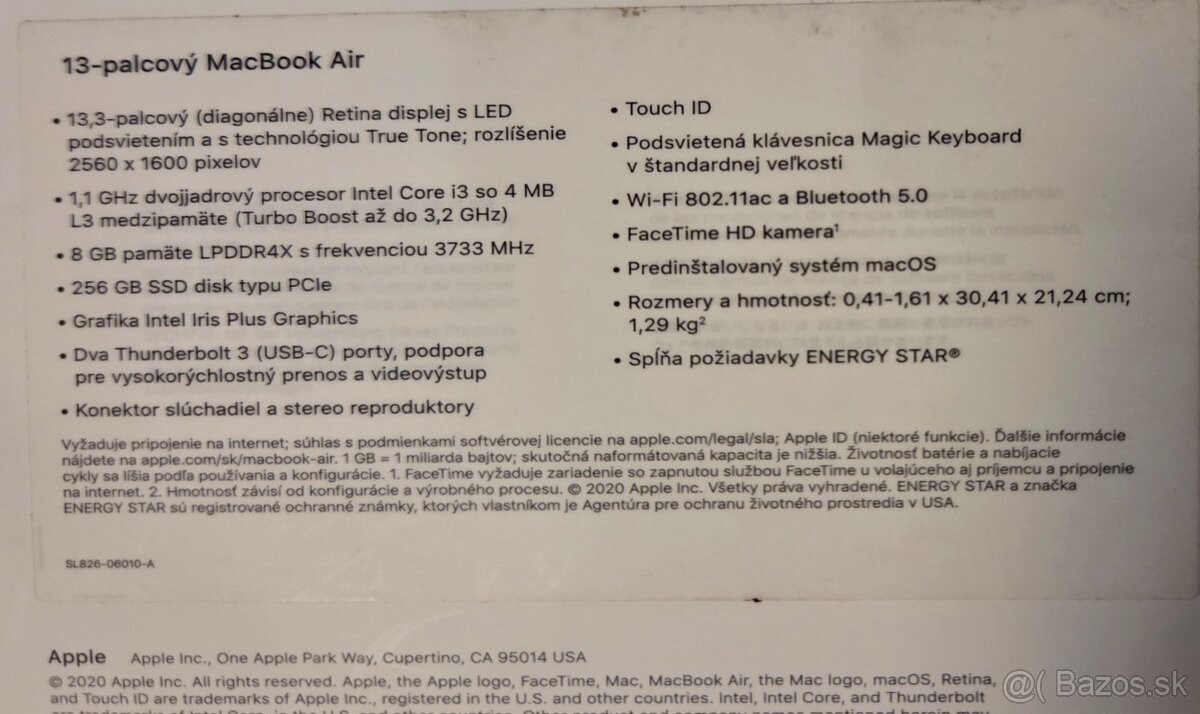 Macbook Air 2020 i3/8GB/256GB Space Gray - 6