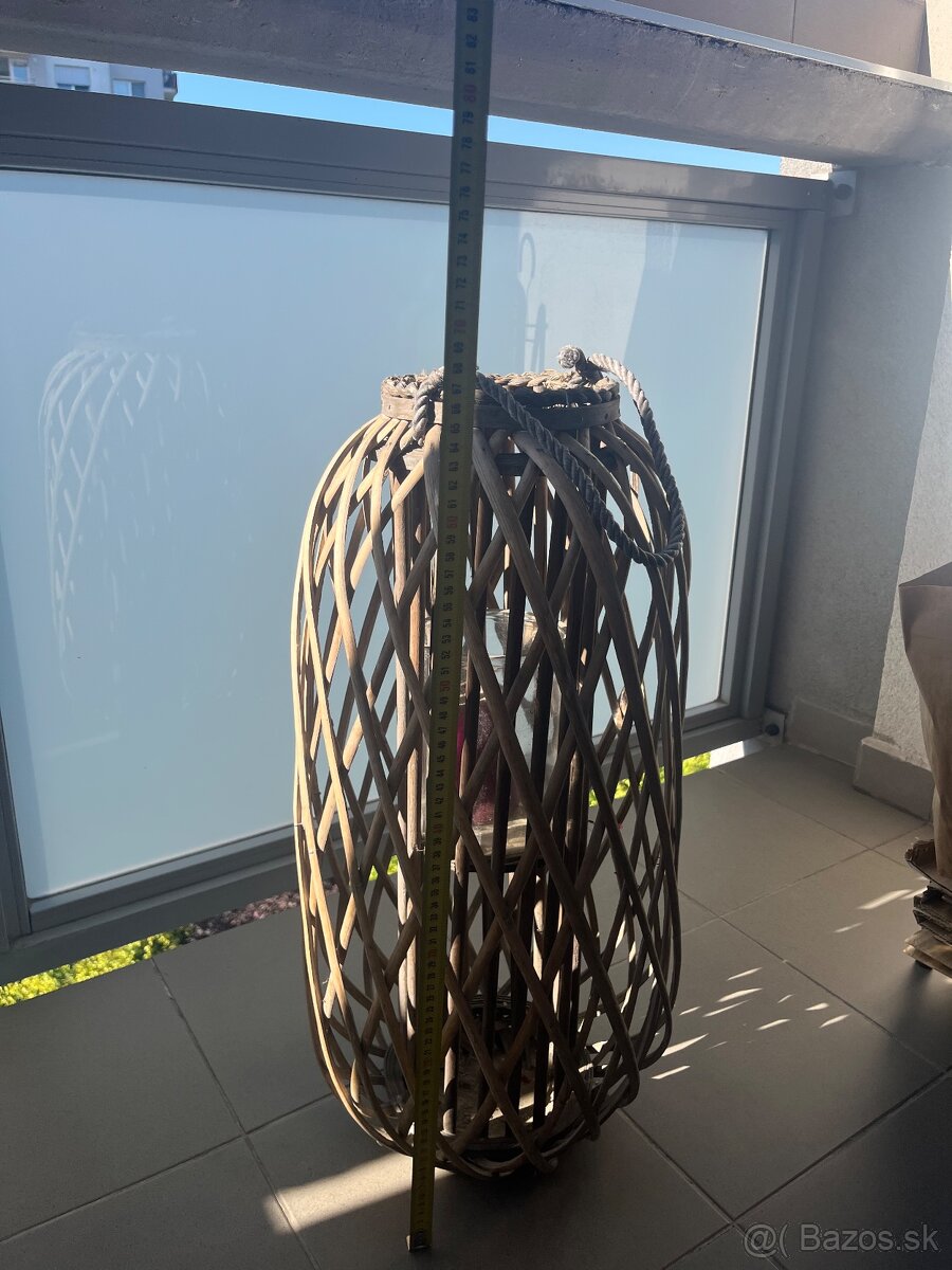 Svietnik, pruteny lampas na terasu/balkon ca 70cm vyska- vra - 6