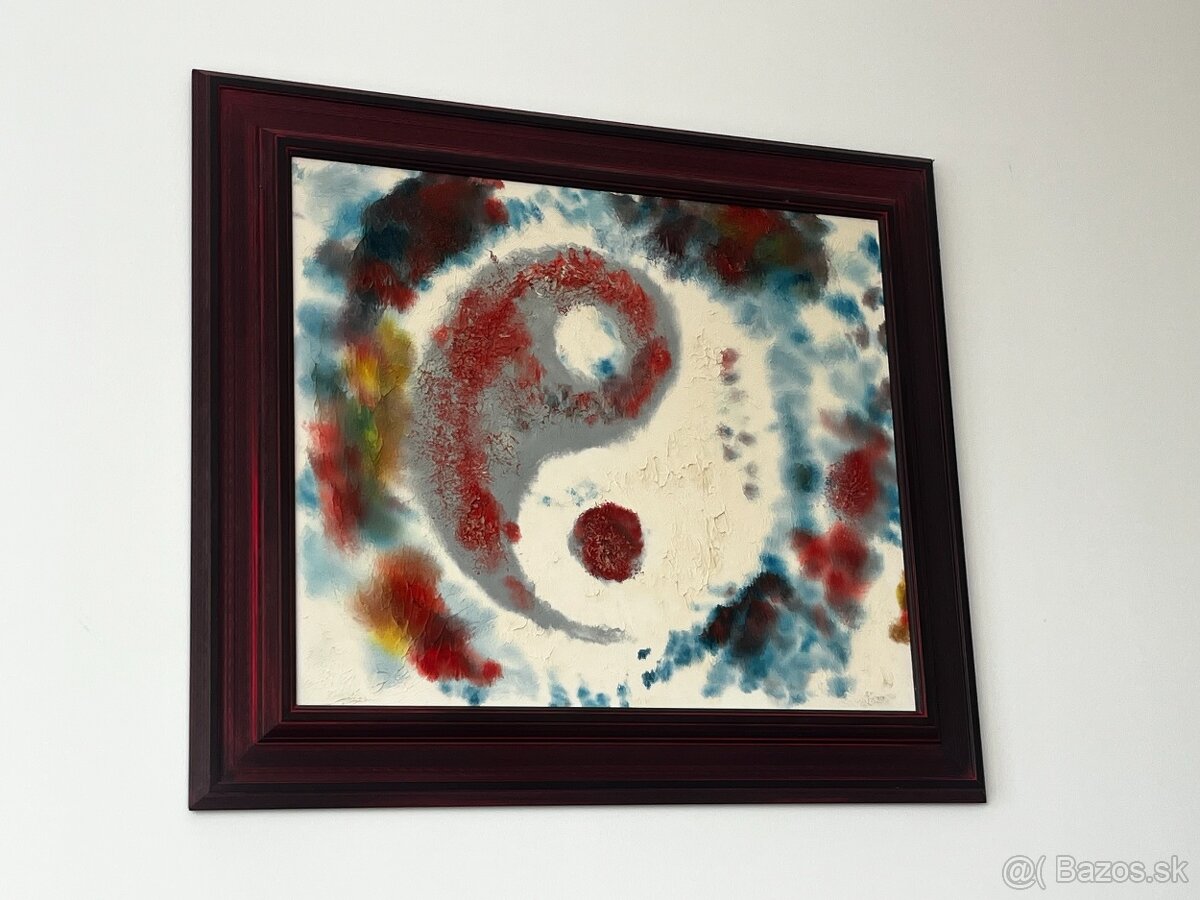 krasny velky obraz jin jang - 6