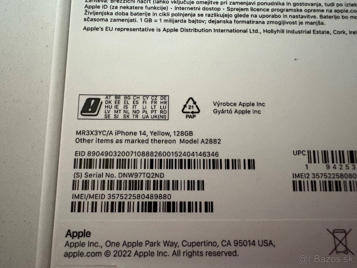 Apple iPhone 14 128GB Yellow - 6