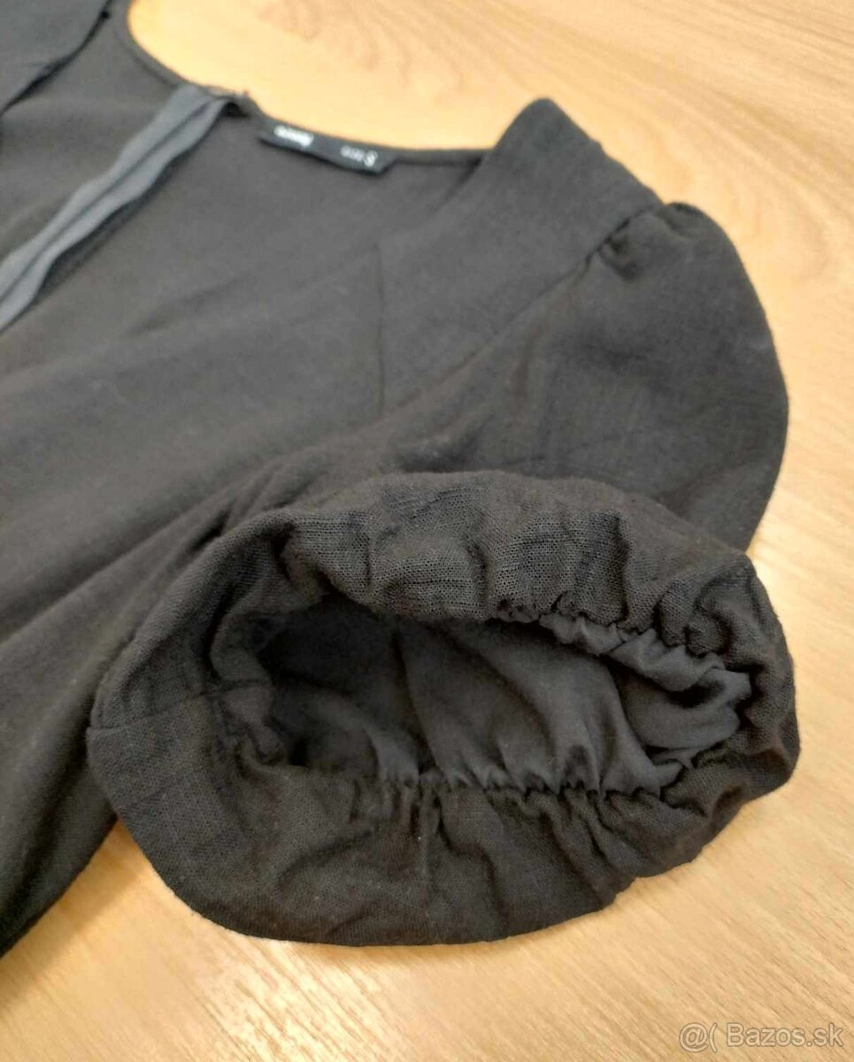 Dámske čierne dlhé, maxi šaty (Sinsay) - 6