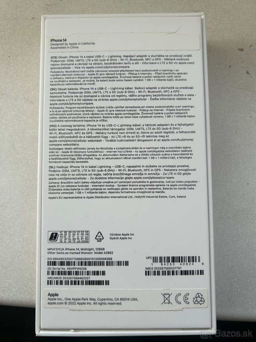 🔋Predám iPhone 14 128gb 87% batéria originál krabica všetko - 6