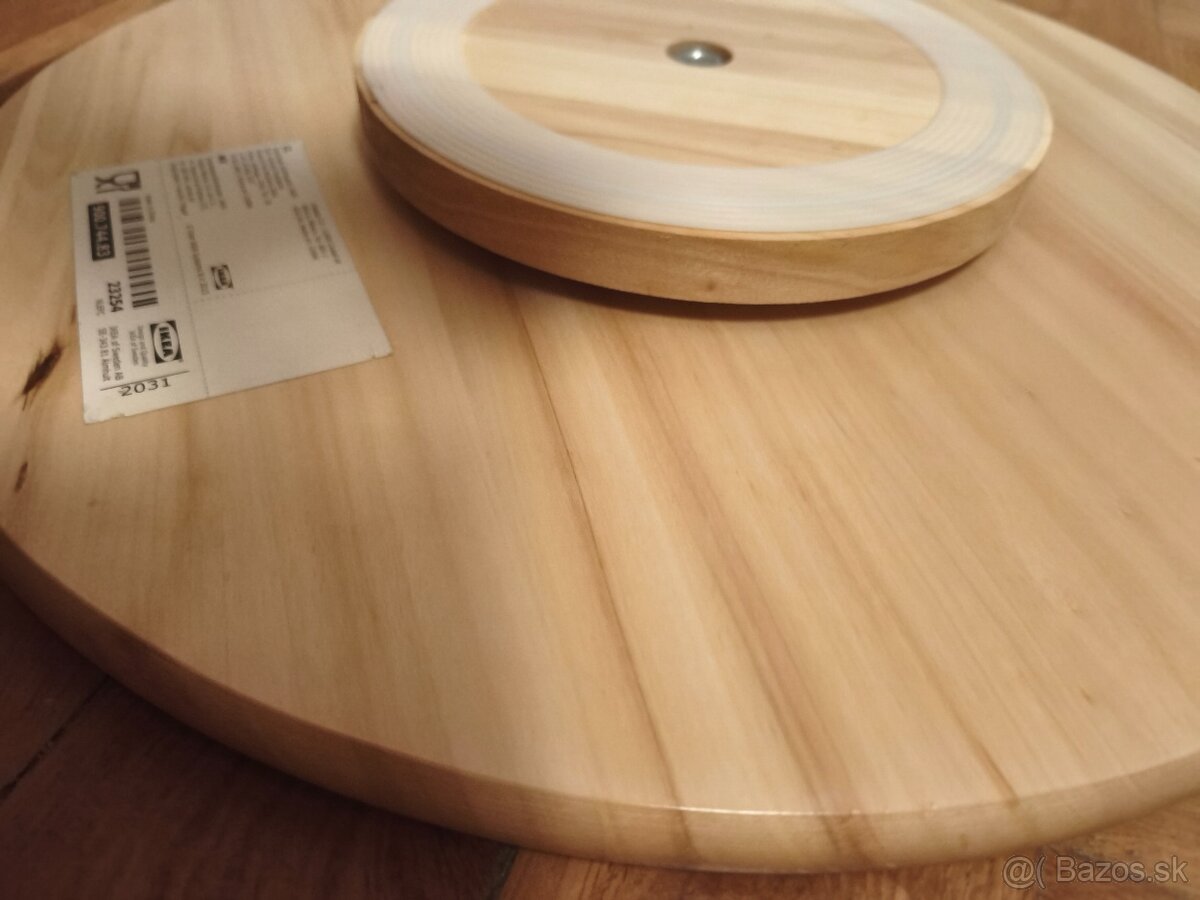 Podnos otočný drevený Ikea - 6